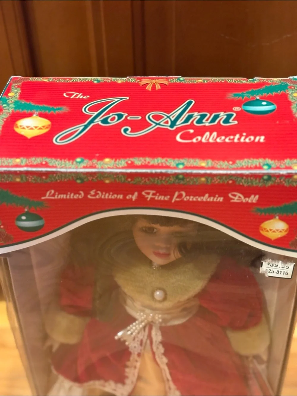 Jo-Ann Collection Limited Edition Porcelain Doll - Red & Gold Holiday Dress